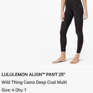 Lululemon Align pant NWT 25 inch inseam